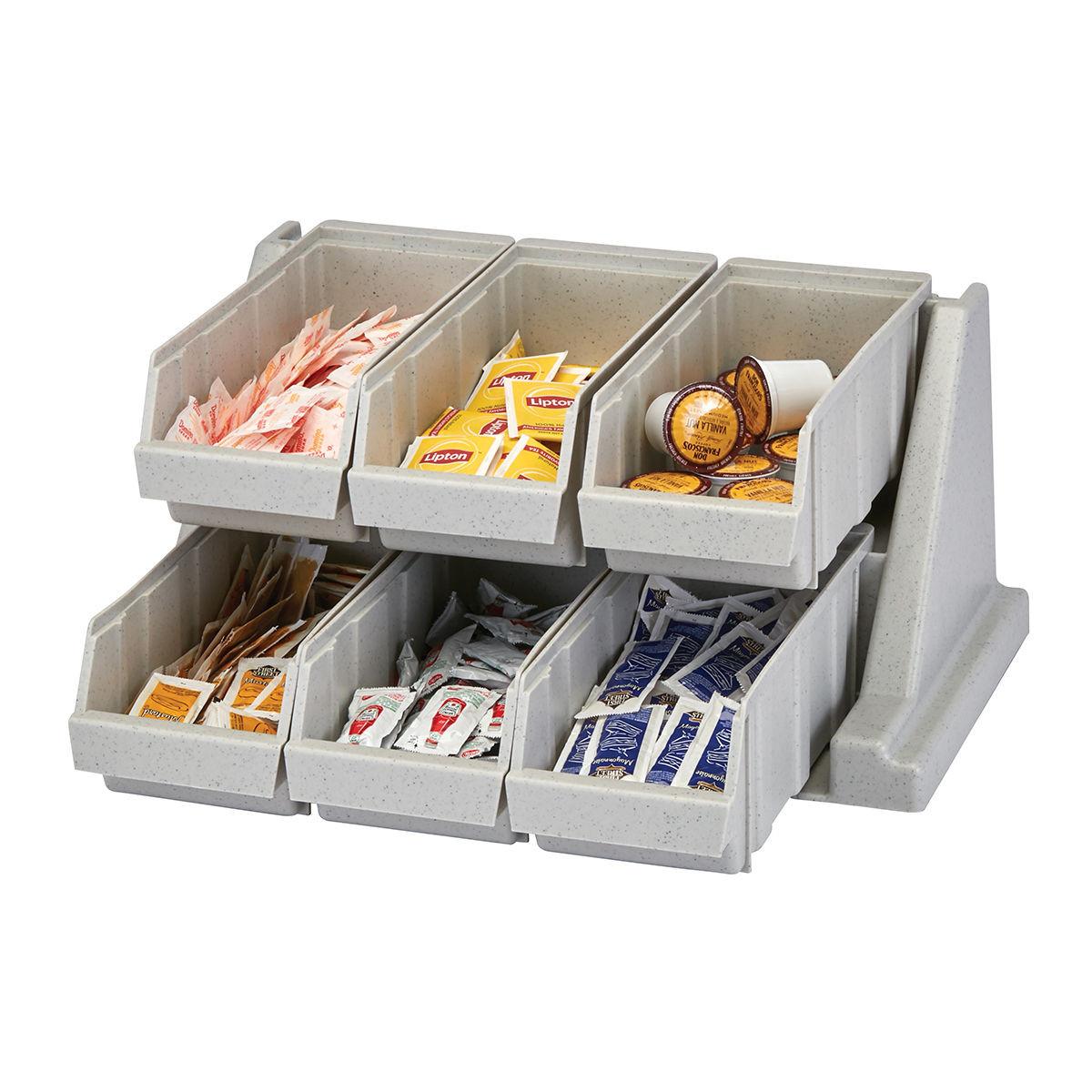 Cambro 6 Bin Condiment Storage Organiser Grey
