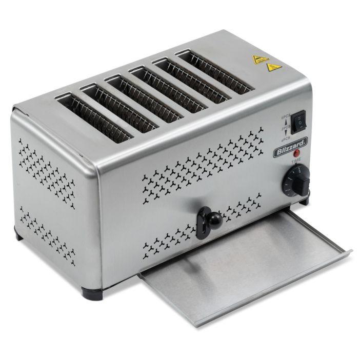 Blizzard B6ST Stainless Steel 6 Slot Toaster 2500W.