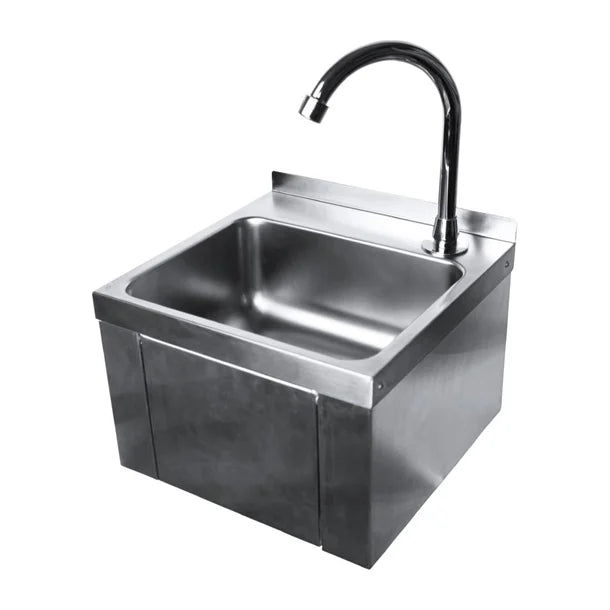 Oxford Hardware Stainless Steel Square Knee Operated Hand Wash Basin