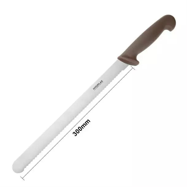 Hygiplas Slicer Serrated Brown 30cm - Cater-Connect Ltd