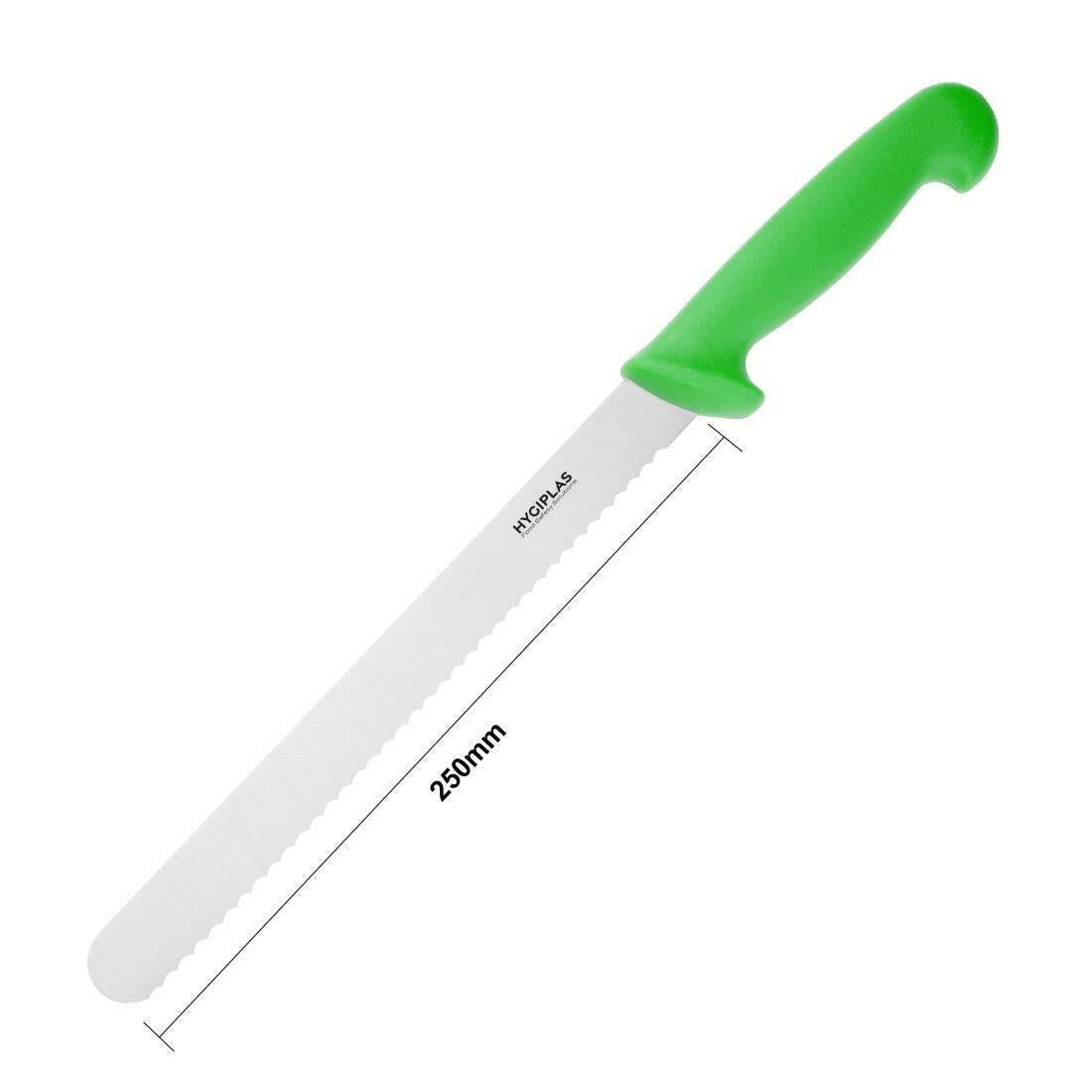 Hygiplas Slicer Serrated Green 24.8cm - Cater-Connect Ltd