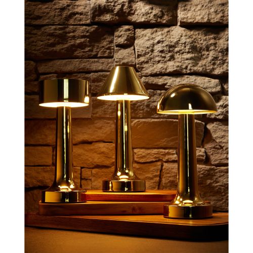 Deca 843001G Cordless Brassy Table Lamp 23cm / 9″ - Cater-Connect Ltd