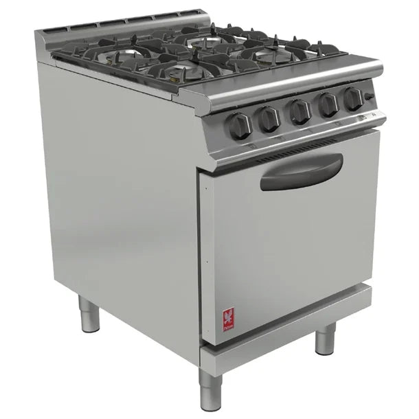 Falcon G3161D Dominator Plus 4 Burner Gas Oven Range On Castors Drop Down Door 26kW - Cater-Connect Ltd