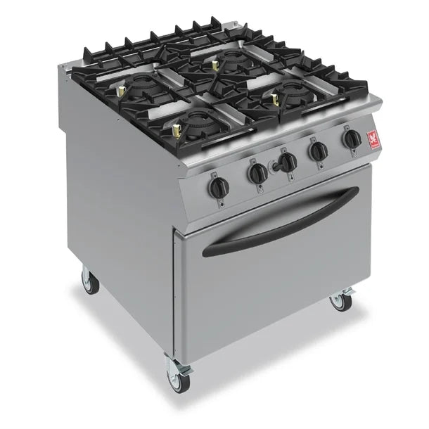 Falcon F900 Series G9184 Four Burner Gas Range Oven On Castors 45.5kW - Cater-Connect Ltd
