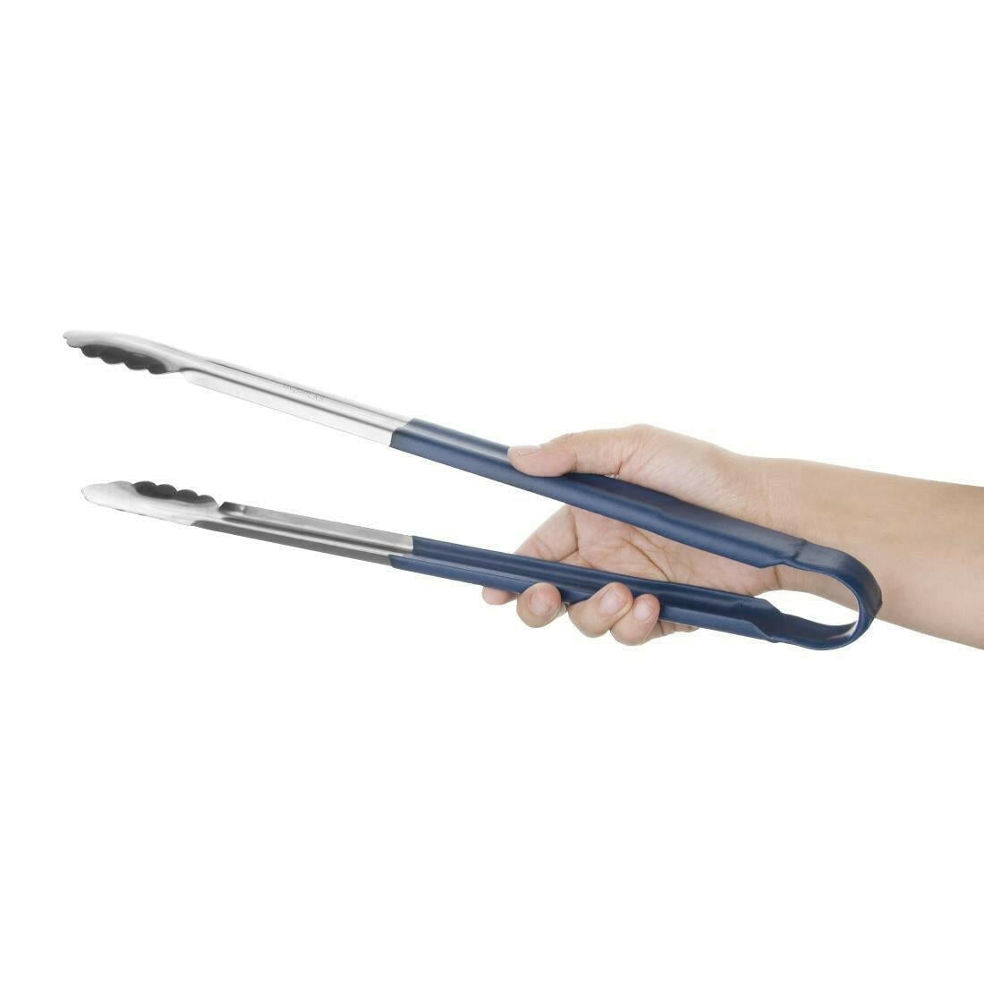 Hygiplas Colour Coded Blue Serving Tongs 405mm - Cater-Connect Ltd