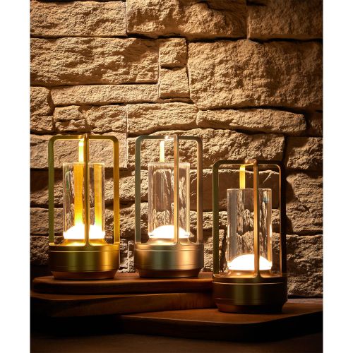 Industrial 503003S Cordless Silver Restaurant Table Lamp 17.5cm / 6 3/4″ - Cater-Connect Ltd