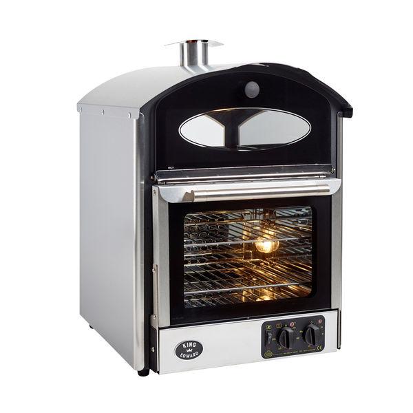 Oven with glass door on a white background