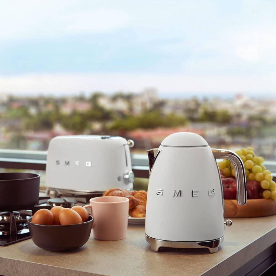 Smeg KLF03WHMUK Retro Matte White Kettle 1.7 Litres.