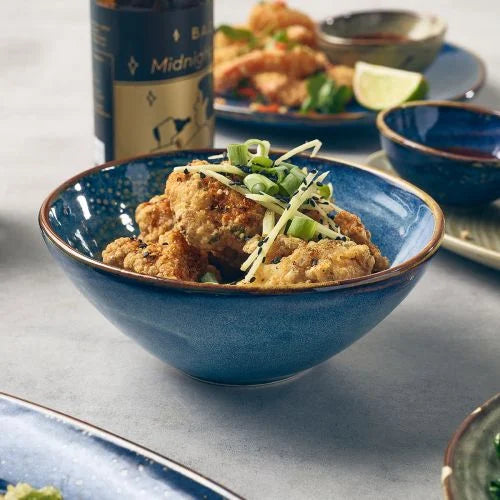 GenWare Terra Porcelain Aqua Blue Organic Bowl 16.5cm Case Size 6