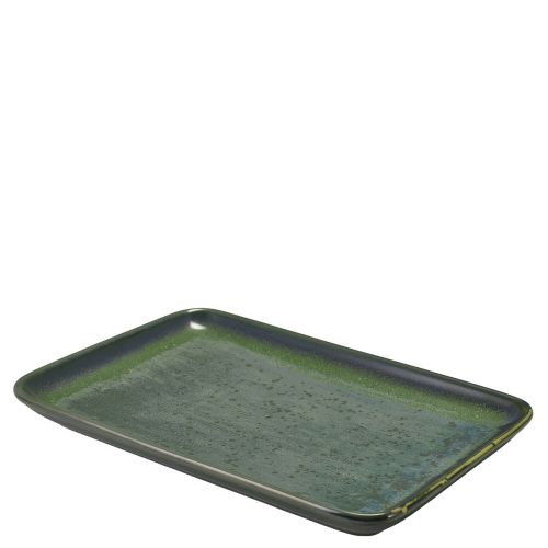 GenWare Terra Porcelain Aqua Green Rectangular Platter 30 x 20cm Case Size 3