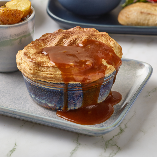 GenWare Terra Porcelain Aqua Blue Round Pie Dish 13.6cm Case Size 6