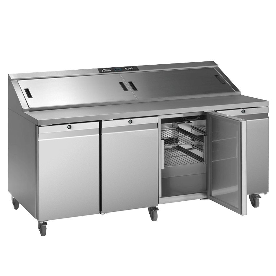 Williams Onyx HCPC4-SS Four Door Refrigerated Prep Counter 828 Litres