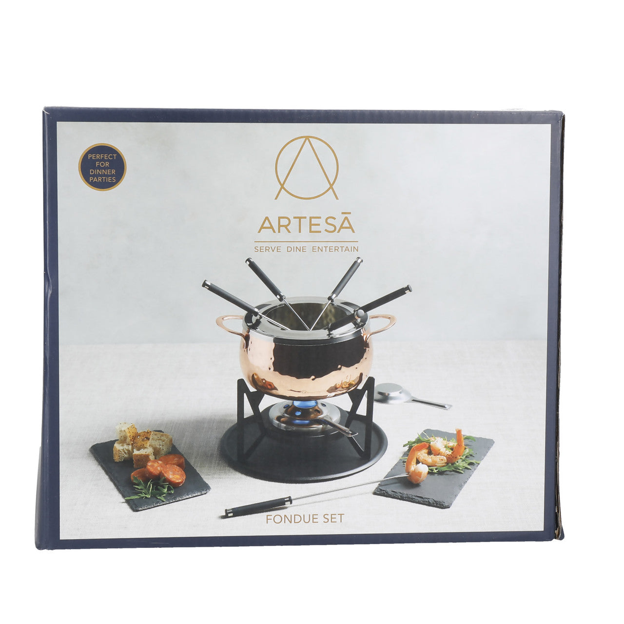 Artesà Hand Finished Copper Effect Fondue Set