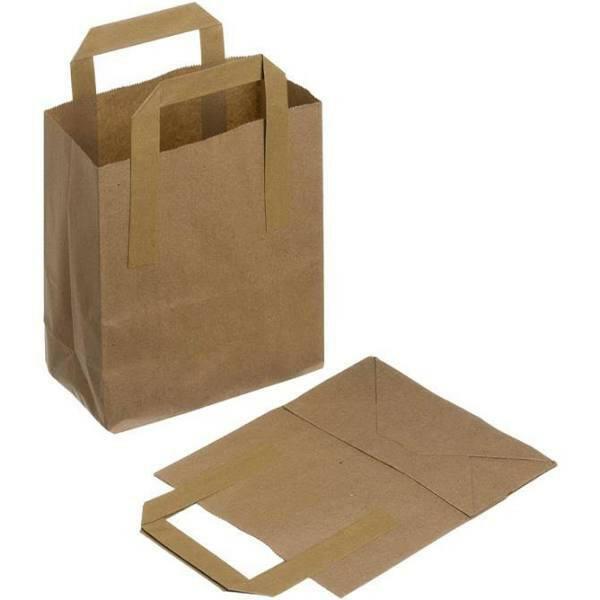 Recyclable Kraft Paper Bag 17.7cm x 24.1cm Case Size 1000.