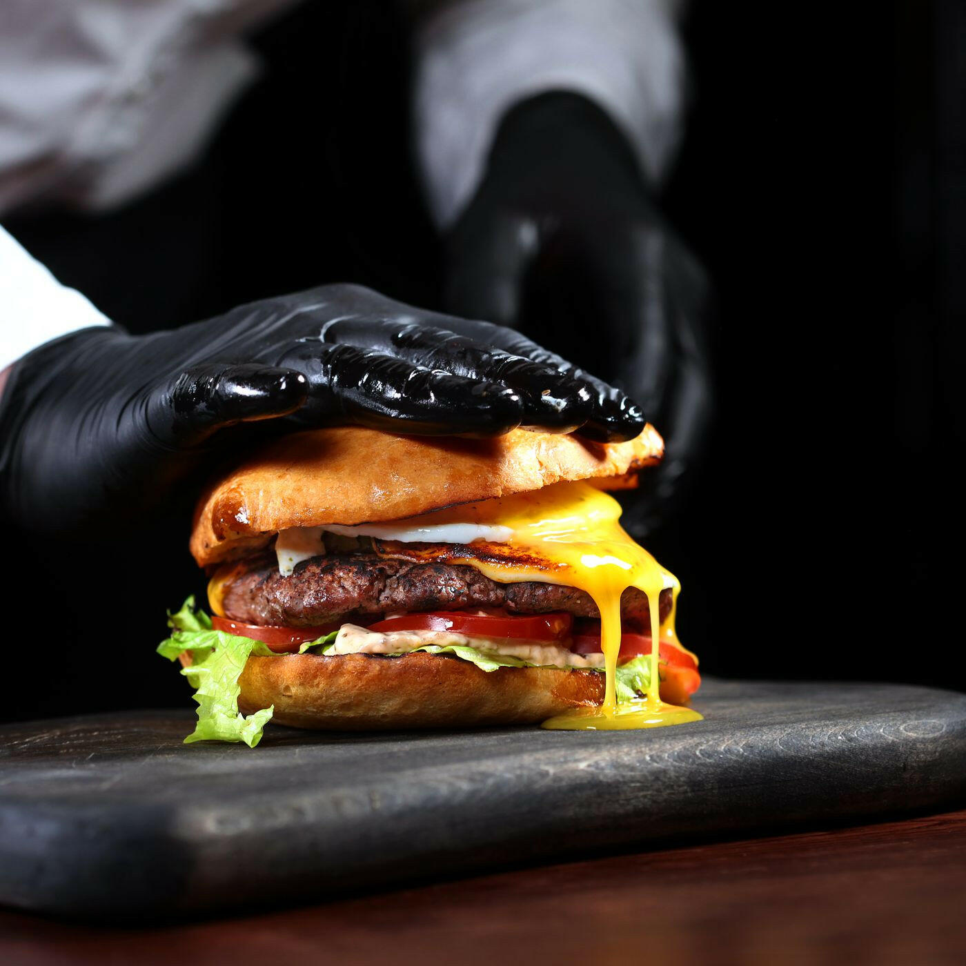 Disposable Nitrile Gloves Powder Free Black Large Case Size 1000 - Cater-Connect Ltd