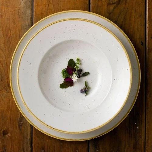 Churchill Stonecast Barley White Organic Round Plate 28.6cm Case Size 12.