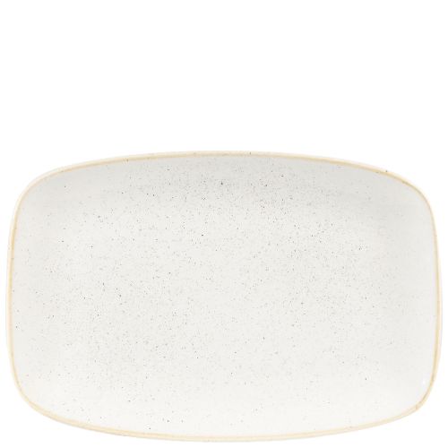 Churchill Stonecast Barley White Oblong Chefs Plate 24.5 x 35.5cm Case Size 6 - Cater-Connect Ltd