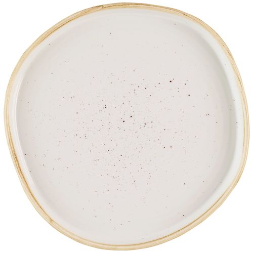 Churchill Stonecast Barley White Organic Walled Plate 25.5cm Case Size 6 - Cater-Connect Ltd