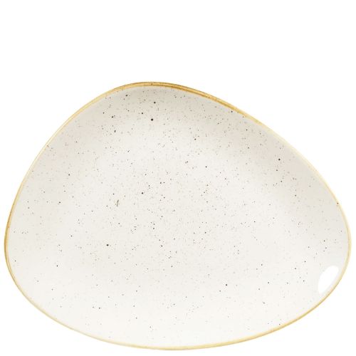 Churchill Stonecast Barley White Triangle Plate 30.4 x 20.5cm Case Size 12 - Cater-Connect Ltd