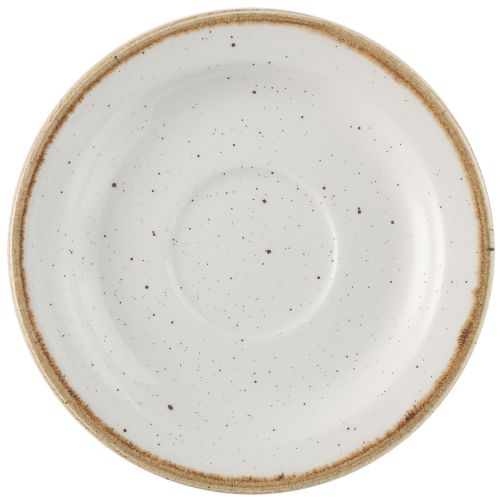 Churchill Stonecast Barley White Saucer 15cm Case Size 12 - Cater-Connect Ltd