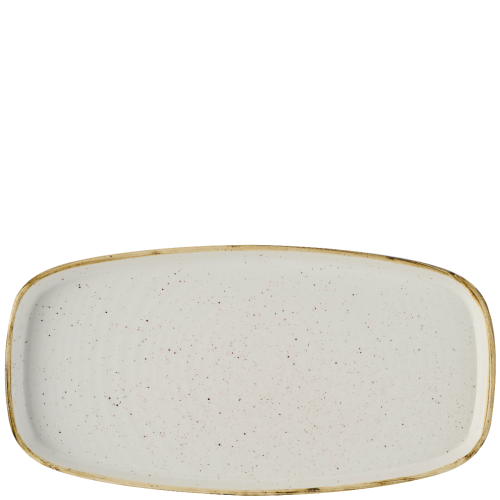 Churchill Stonecast Barley White Oblong Chefs Plates 35 x 18.5cm Case Size 6 - Cater-Connect Ltd