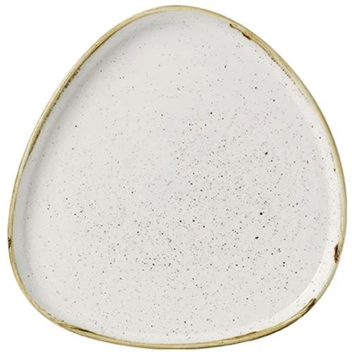 Churchill Stonecast Barley White Triangle Chefs Plate 26cm/10.25" Case Size 6 - Cater-Connect Ltd