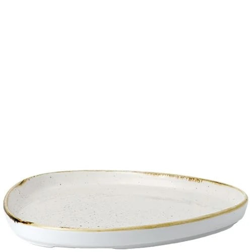 Churchill Stonecast Barley White Triangle Chefs Plate 26cm/10.25" Case Size 6 - Cater-Connect Ltd