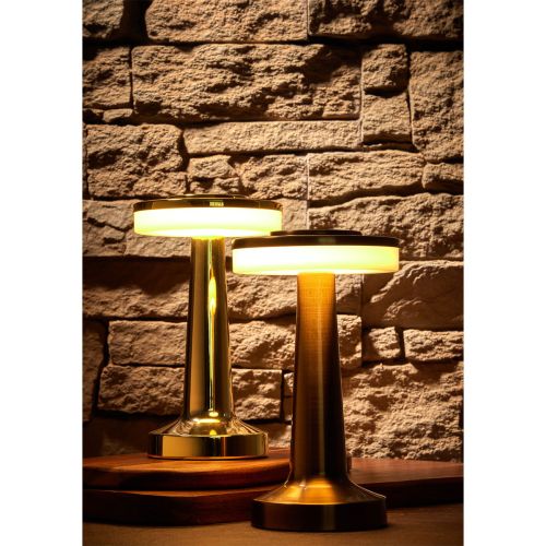 Timeless 303001G Cordless Brassy Restaurant Table Lamp 19.5cm - Cater-Connect Ltd