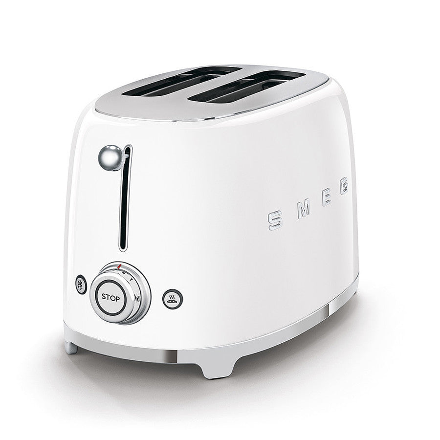 Smeg TSF01WHUK Retro White 2 Slice Toaster - Cater-Connect Ltd