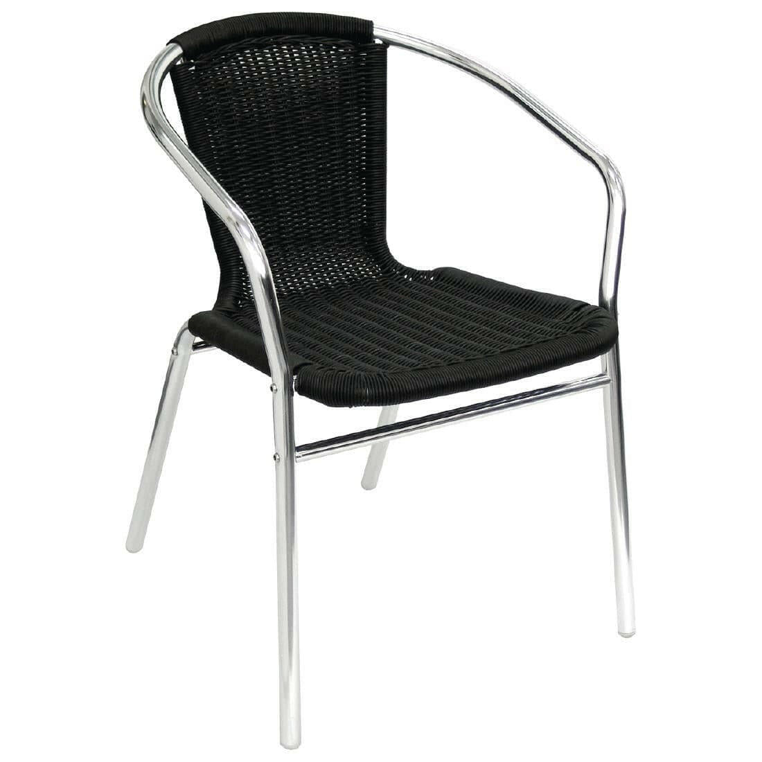 Bolero aluminium and natural wicker deals chair