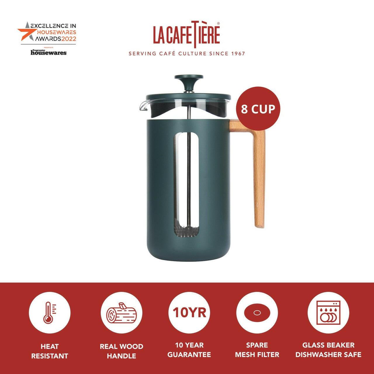 La Cafetière Pisa Cafetiere Green 8-Cup 1 Litre.