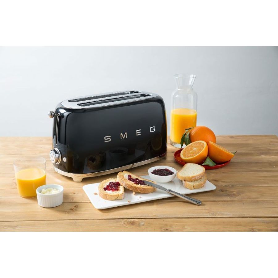 Smeg TSF02BLUK Retro Black 4 Slice Toaster - Cater-Connect Ltd