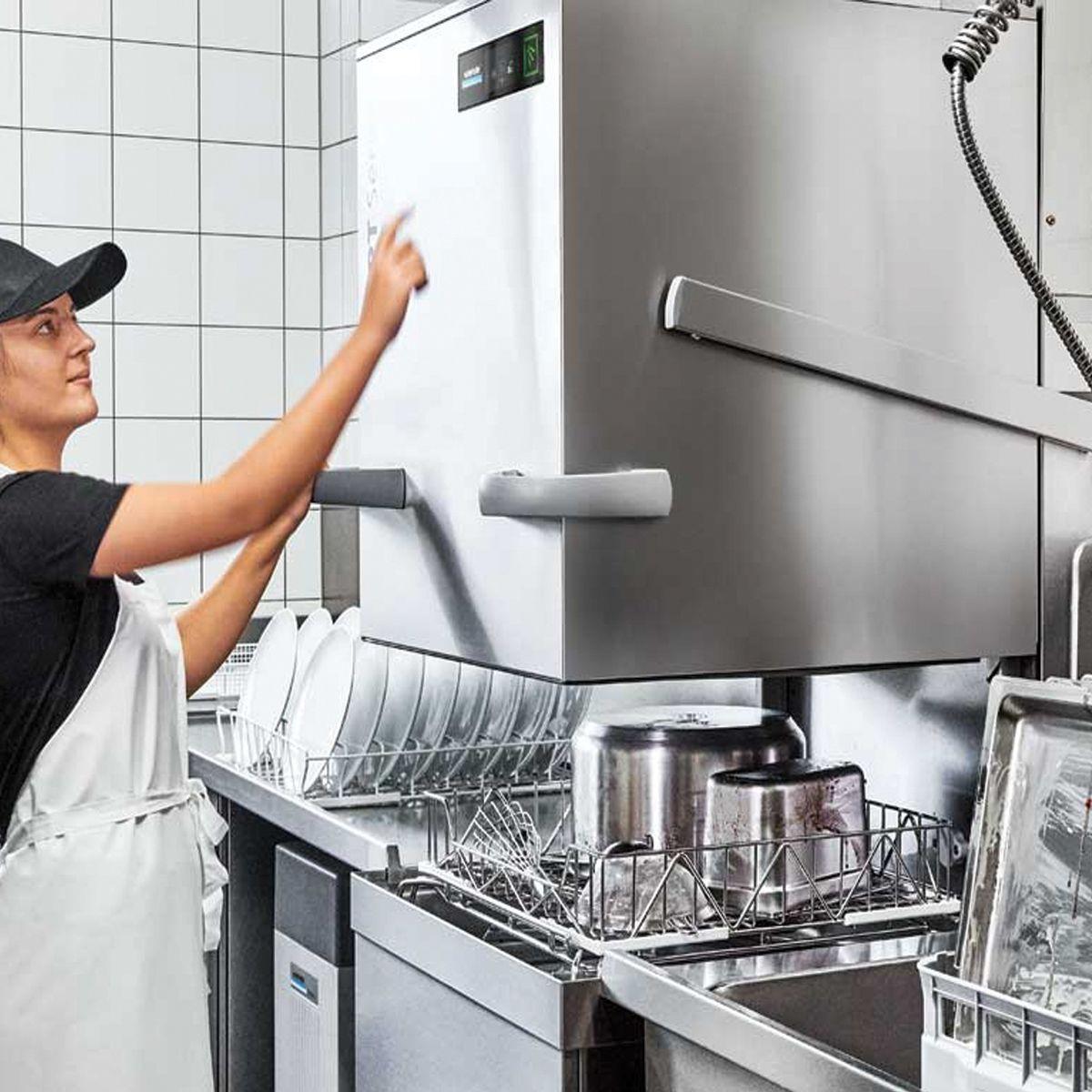Winterhalter PT-XL Hybrid Utensil Washer Passthrough Dishwasher 500mm x 600mm.