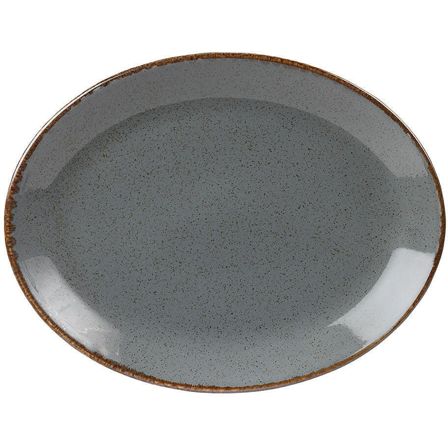 Porcelite Seasons Storm Oval Plate 30cm/12" Case Size 6 - Cater-Connect Ltd
