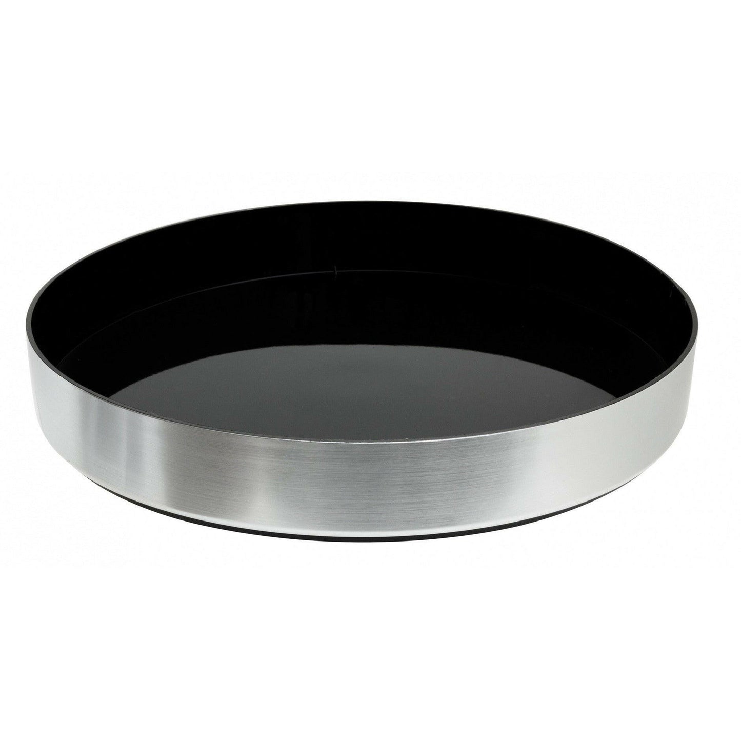 Round Brushed Aluminium Effect Non Slip Tray 33cm - Cater-Connect Ltd