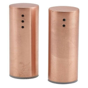Copper Plated Straight Sided Salt & Pepper Set 7.5cm - Cater-Connect Ltd