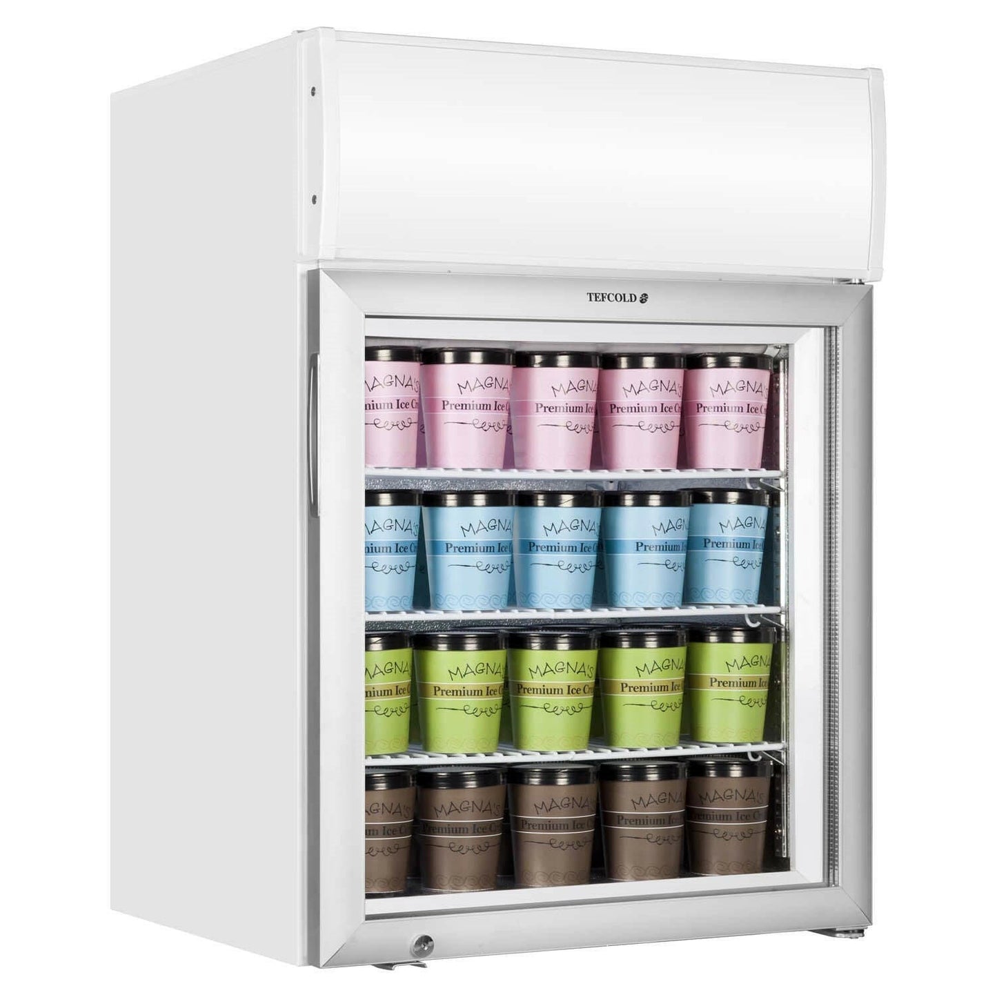 Tefcold UF100GCP White Glass Door Display Freezer 116 Litres - Cater-Connect Ltd