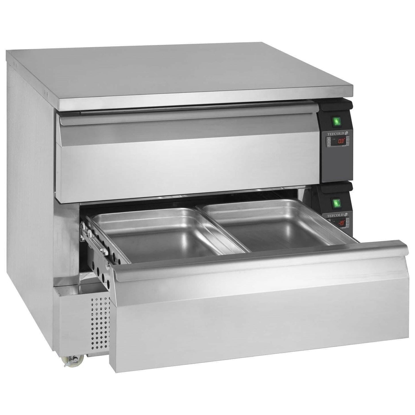 Tefcold UD2-2 Dual Temperature 2 Draw Chefs Base Counter 179 Litres.