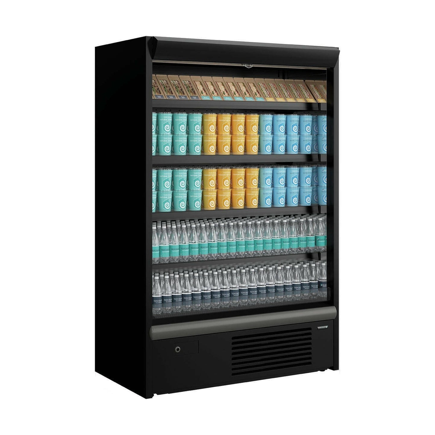 Tefcold Galaxy GP14 Black Open Front 4 Shelve Multideck 1344mm - Cater-Connect Ltd
