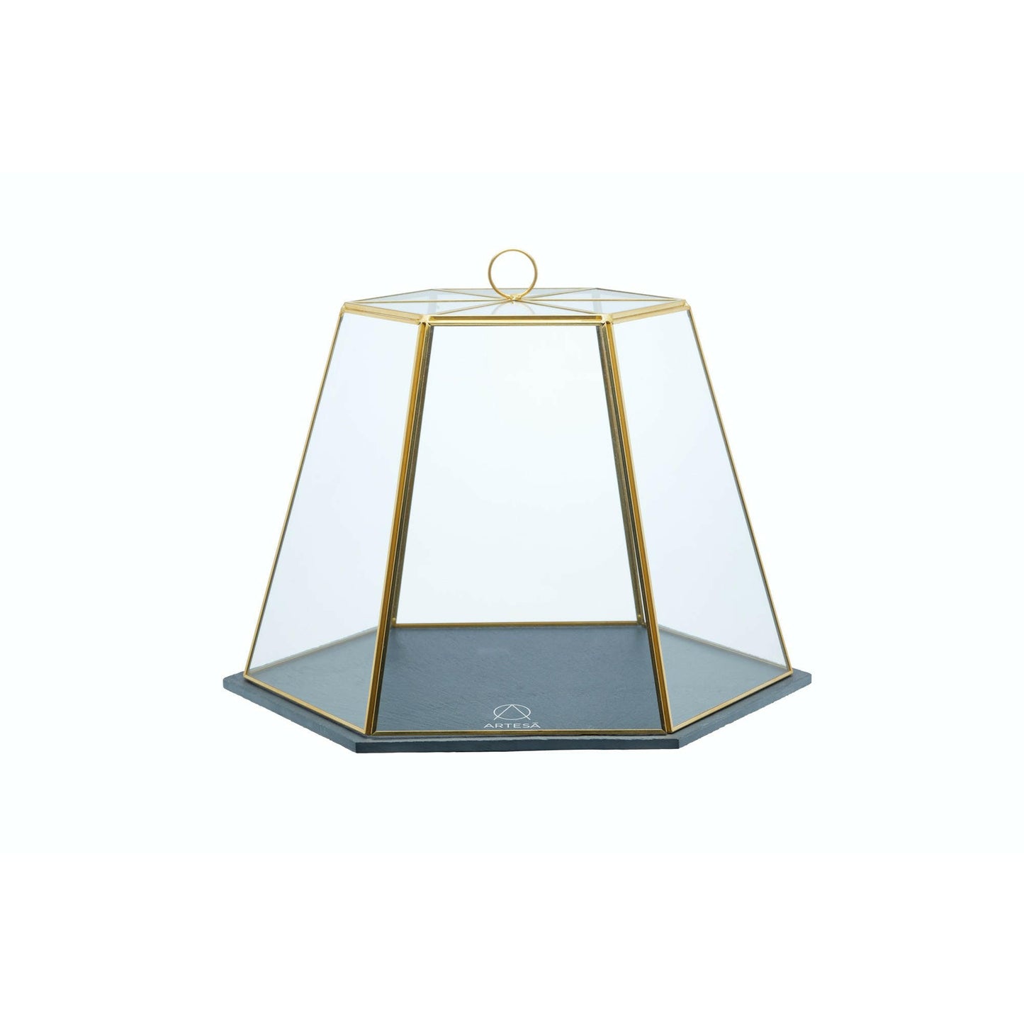 Artesà Glass Serving Cloche with Slate Base - Cater-Connect Ltd