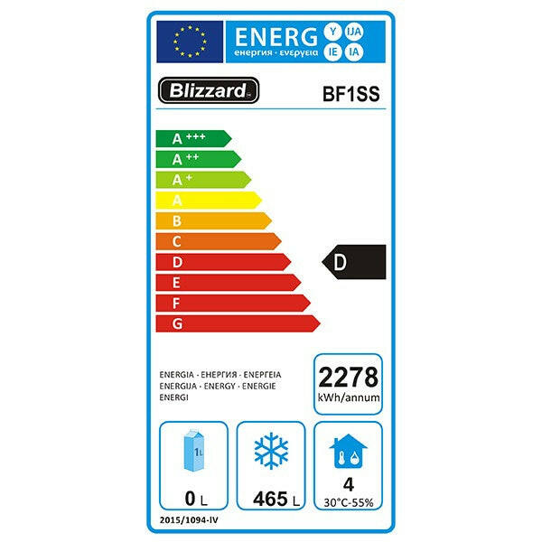 Blizzard BF1SS Single Door Freezer 2/1GN 650L - Cater-Connect Ltd