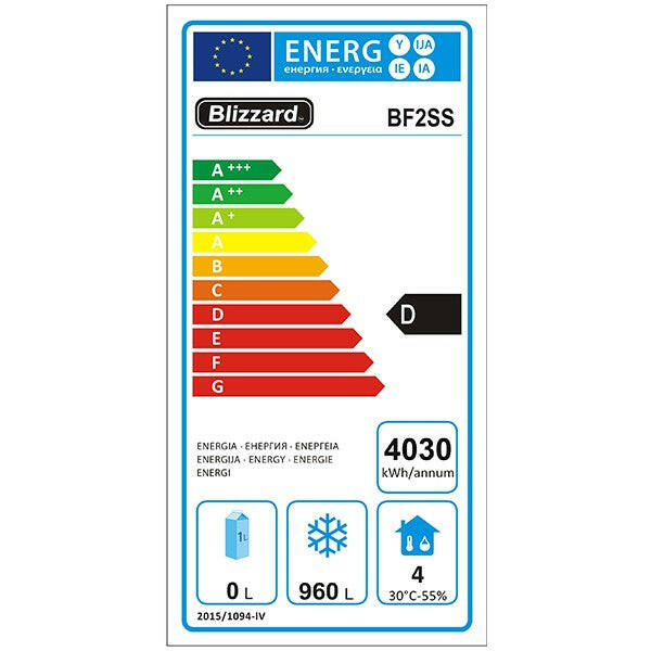 Blizzard BF2SS Double Door Freezer 2/1GN 1300L - Cater-Connect Ltd