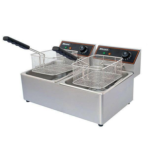Blizzard BF6-6 Electric Double Tank 5000w Fryer 2x6 Litres.