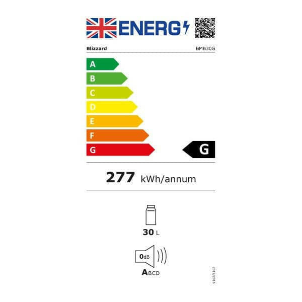 Blizzard BMB30G Glass Door Mini Fridge Bottle Cooler Black 10 Bottles - Cater-Connect Ltd