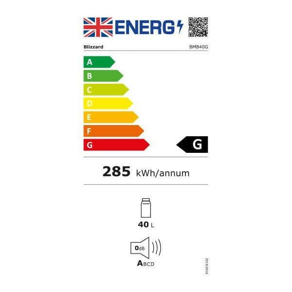 Blizzard BMB40G Glass Door Mini Fridge Bottle Cooler Black 24 Bottles.