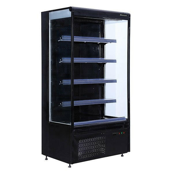 Blizzard BTD150BK Black 4 Tier Slim Merchandiser 540L - Cater-Connect Ltd