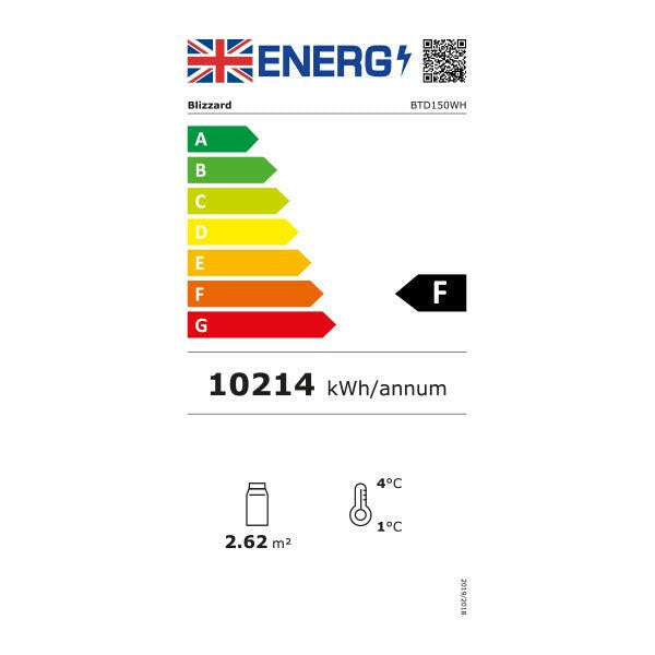 Blizzard BTD150WH White 4 Tier Slim Merchandiser 540L - Cater-Connect Ltd