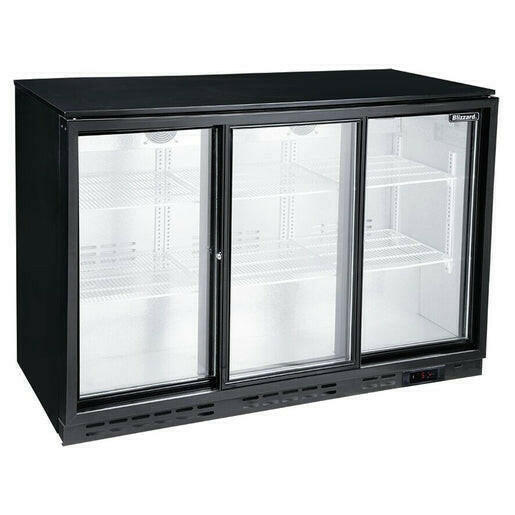 Blizzard BAR3SL Bottle Cooler 3 Sliding Doors 338 Bottles - Cater-Connect Ltd