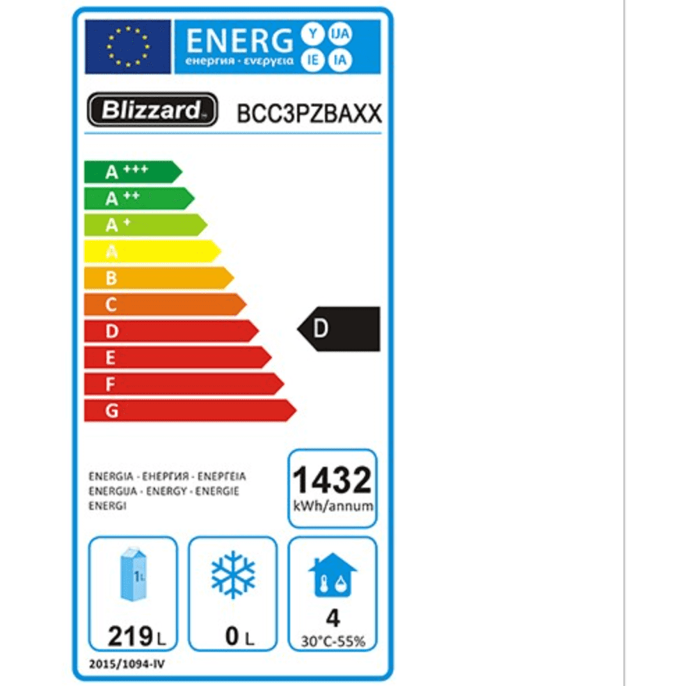 Blizzard BCC3PIZZA 3 Door Pizza Prep Refrigerator 368 Litres - Cater-Connect Ltd