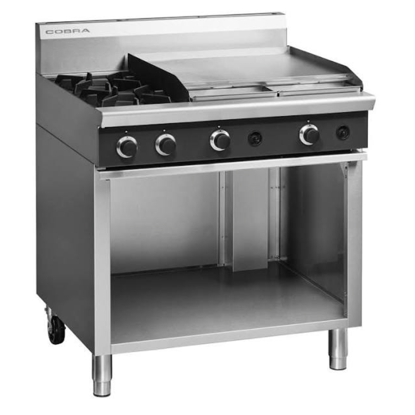 Blue Seal Cobra C9B 2 Burner Gas Cooktop & Griddle Plate - Cater-Connect Ltd